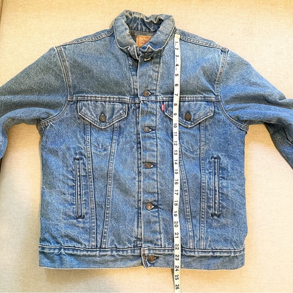 Vintage Levi’s Blanket Lined Denim Troy Trucker Jacket USA Made 71506 Size 42L - Picture 11 of 11